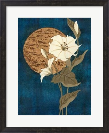 Framed Moonlit Blossoms I Print