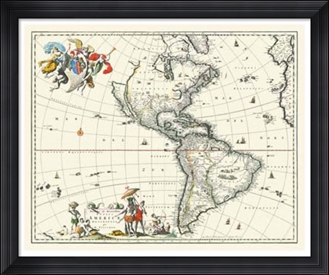 Framed Map of America Print