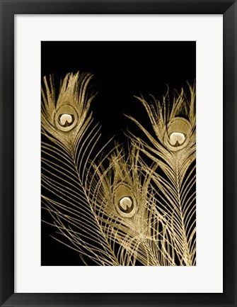 Framed Plumes D&#39;or I Print