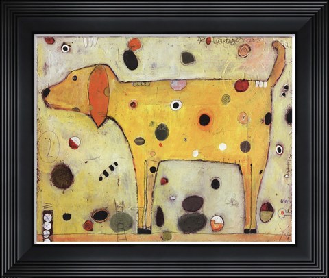 Framed Yellow Dog Print
