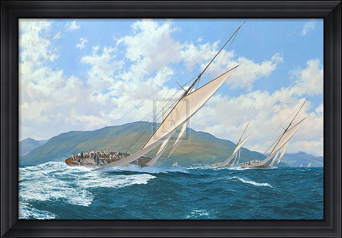 Framed Valkyrie Racing On The Clyde Print