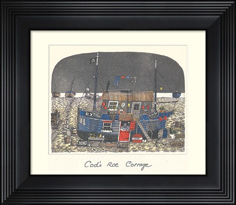 Framed Cod&#39;s Roe Cottage Print