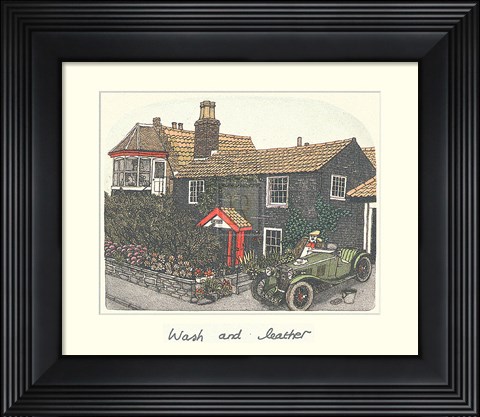 Framed Wash And Leather Print