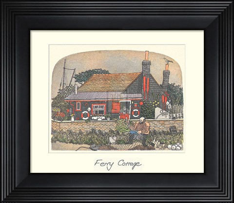Framed Ferry Cottage Print
