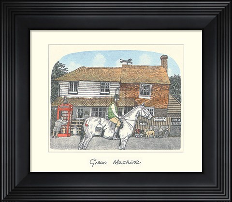 Framed Green Machine Print
