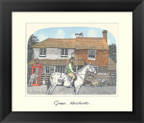 Framed Green Machine Print