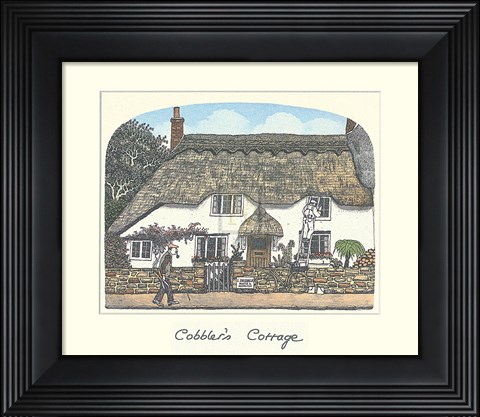 Framed Cobbler&#39;s Cottage Print