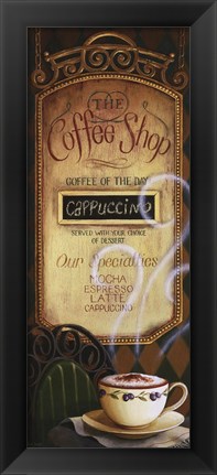 Framed Coffee Shop Menu Print