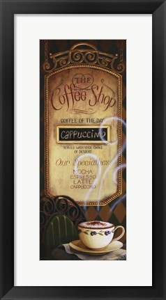 Framed Coffee Shop Menu Print