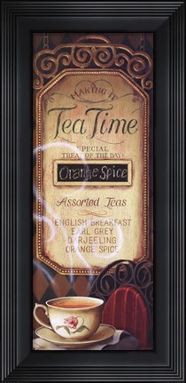 Framed Tea Time Menu Print