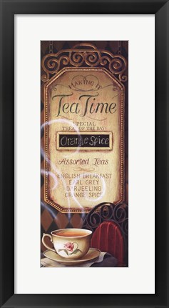 Framed Tea Time Menu Print