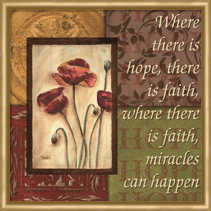 Framed Spice 4 PatchWHERE THERE IS HOPE Print