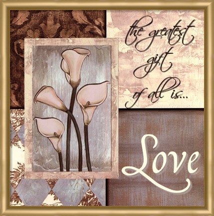 Framed Blue DiamondsLove I Print