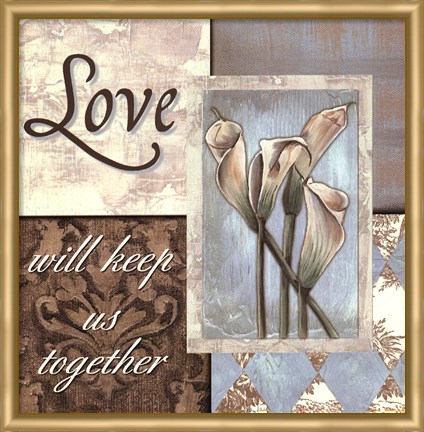 Framed Blue DiamondsLove II Print