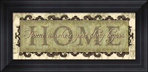 Framed Sage with IronworkHome is where Print