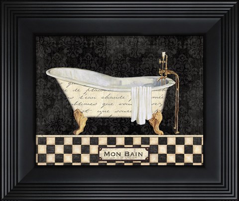 Framed French Bathtub I Print