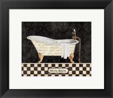 Framed French Bathtub I Print