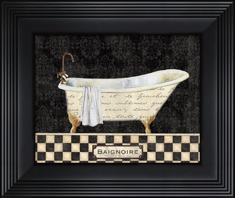 Framed French Bathtub II Print