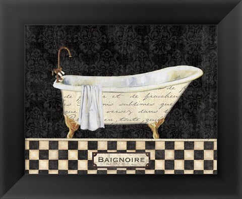 Framed French Bathtub II Print