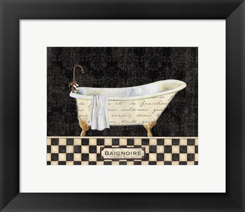 Framed French Bathtub II Print