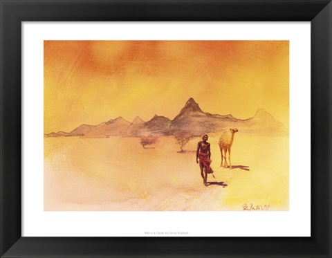 Framed Warrior And Camel Print