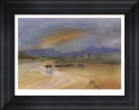 Framed Cattle Crossing Print
