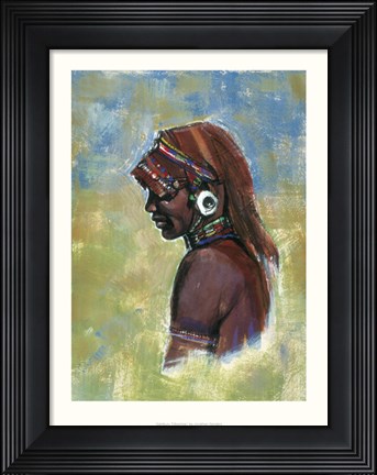 Framed Samburu Tribesman Print