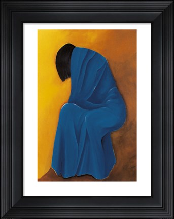 Framed Melancholy Blue Print