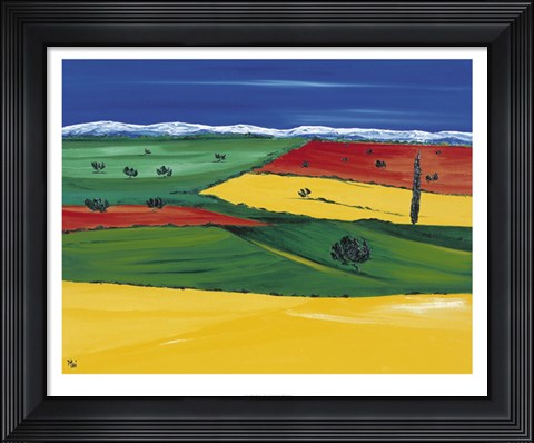 Framed Les Alpilles Print