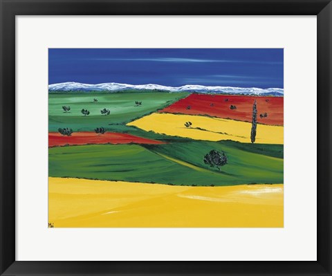 Framed Les Alpilles Print