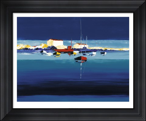 Framed Lazy Harbour Print