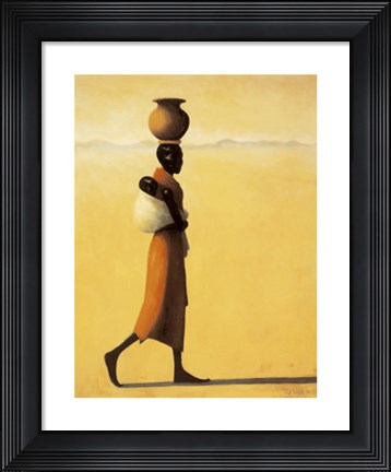 Framed Woman Walking Print