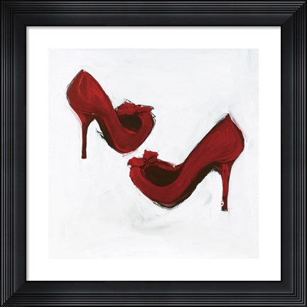 Framed Red Shoes Print