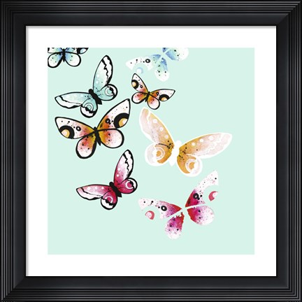 Framed Butterflies Print