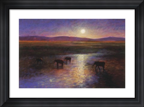Framed Crossing the Tana River Print