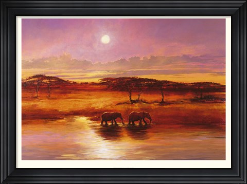 Framed Elephant Shadow Print