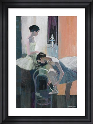 Framed Dancer Tying Shoe Print