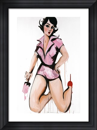 Framed Pink Painter Print