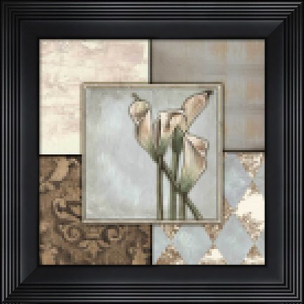 Framed Lillies in the Sky with Diamonds I Print