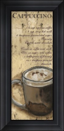Framed Coffee Recipes...Cappuccino Print