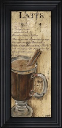 Framed Coffee Recipes...Latte Print