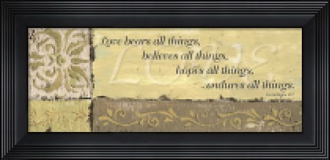 Framed WTLB, StencilLove bears all things Print