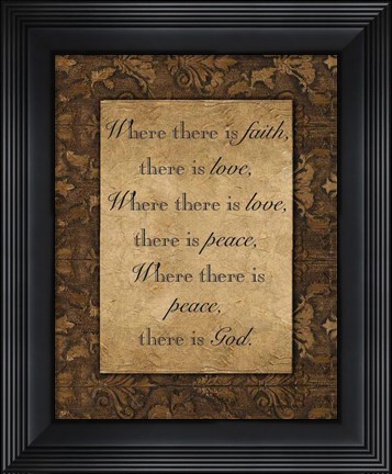 Framed WTLB, Wood CarvingWhere there is Faith Print
