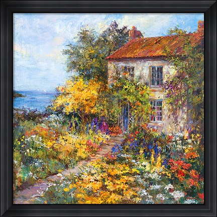 Framed Sea Cottage Print