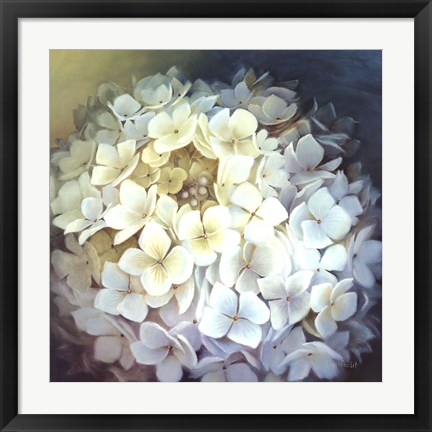 Framed Hydrangea Portrait Print