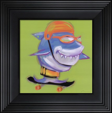 Framed Shark Attack Print