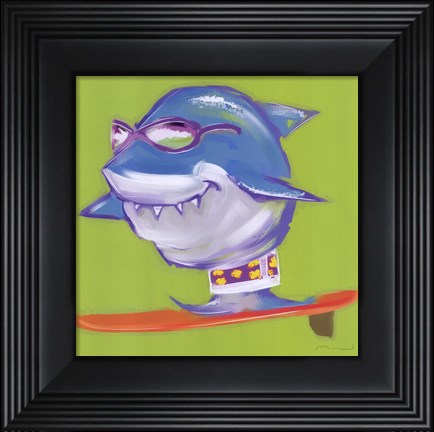Framed Cruzin&#39; Shark Print