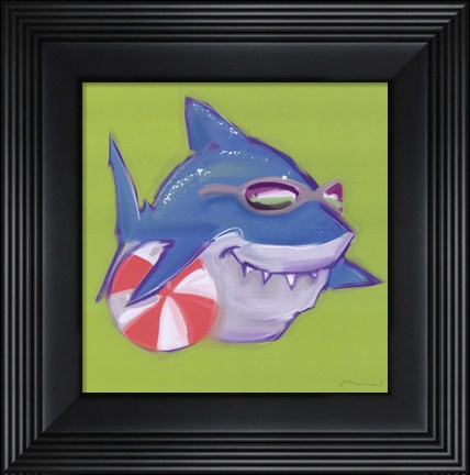 Framed Beached Shark Print