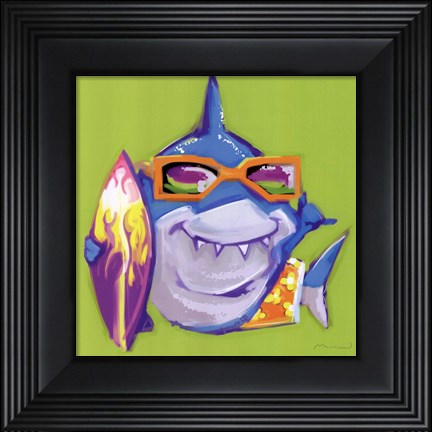 Framed Look Out Shark Print