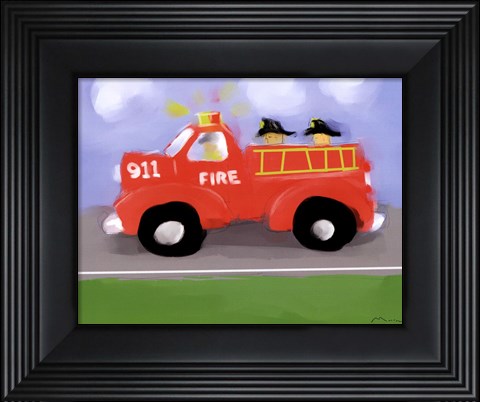 Framed Fire Truck Print